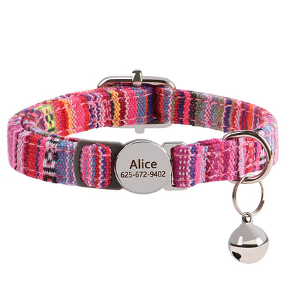 Katzenhalsband personalisierbarpen