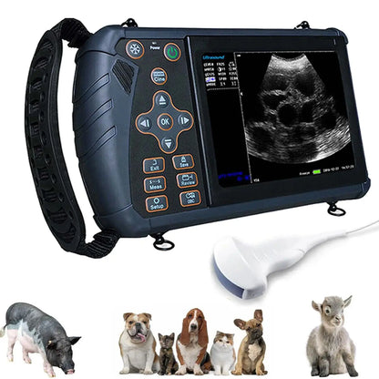 Tragbarer Veterinär-Ultraschallscanner, Tierarzt-Schwangerschaftskontrolle, tragbare Ultra-Maschine, für Schwein, Schaf, Kuh, Pferd, Hund, Katze