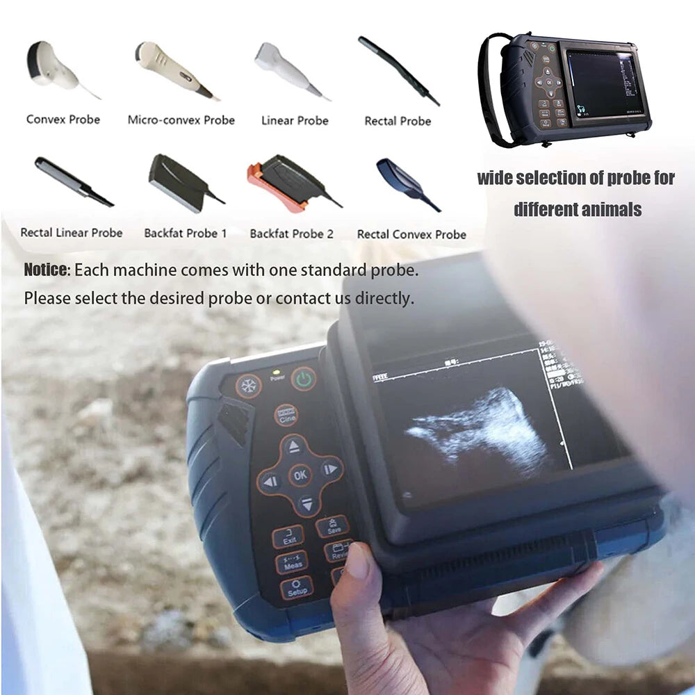 Tragbarer Veterinär-Ultraschallscanner, Tierarzt-Schwangerschaftskontrolle, tragbare Ultra-Maschine, für Schwein, Schaf, Kuh, Pferd, Hund, Katze
