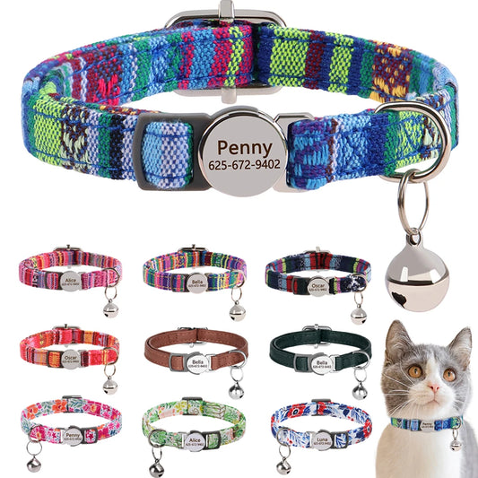 Katzenhalsband personalisierbarpen